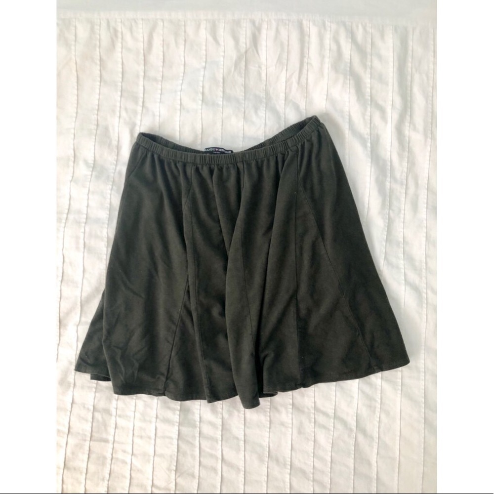 Brandy Melville Dark Green Velvet Skirt